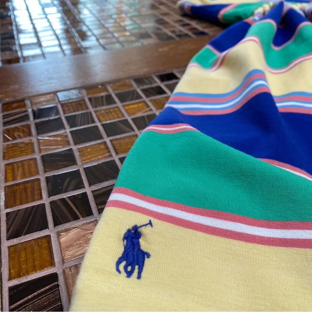 Ralph Lauren Green Striped Dress Girls